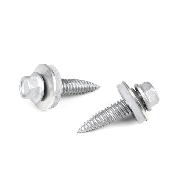 Écrous de toiture de remorque en acier inoxydable à tête plate 304 Bi métal 6x25 avec laveuse EPDM