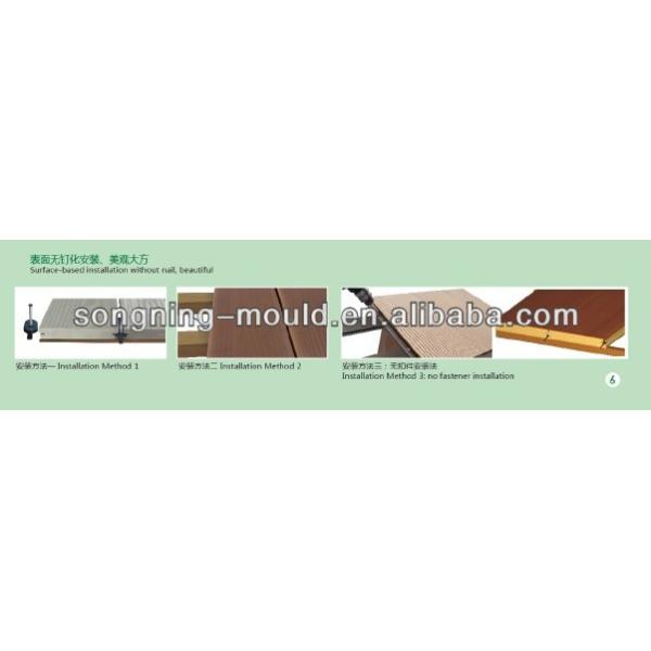 Outdoor Anti-UV Waterproof Plastic Wood Floor with Brushing Finish