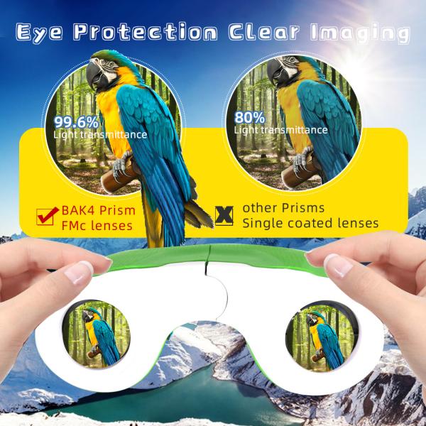 8x21 Toy Jungle Compass Binoculars For Kids Bird Watching Travelling Hiking