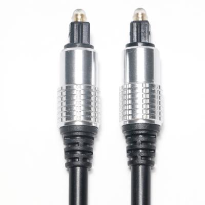 Tomada de fábrica de alumínio preta do som da fidelidade do PVC OD5.0 Shell Plated Gold Ports do cabo audio de Toslink para o amplificador Soundbar