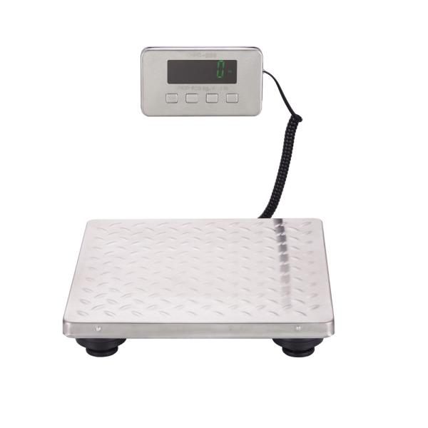 Balance de colis rechargeable en acier inoxydable 300 * 300 * 55mm, balance de plateforme industrielle 200 kg pour le transport précis de colis