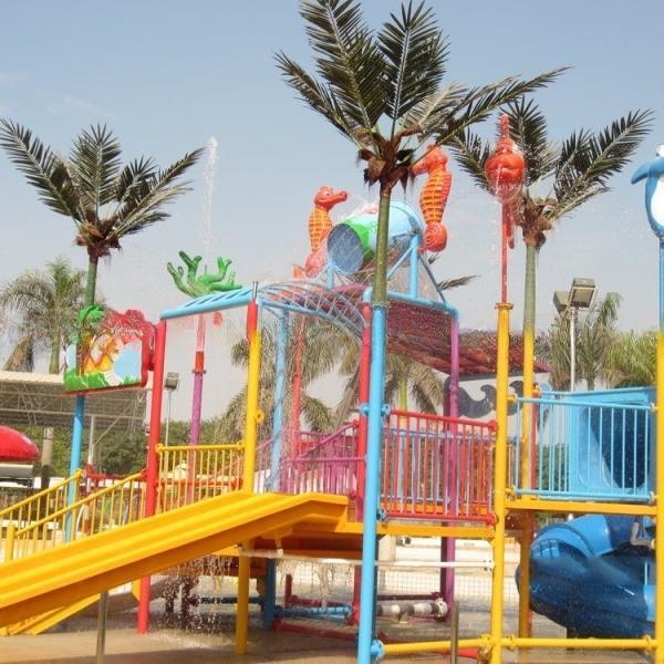 Parque de juegos acuáticos al aire libre ecológico certificado ISO9001 Diseño colorido