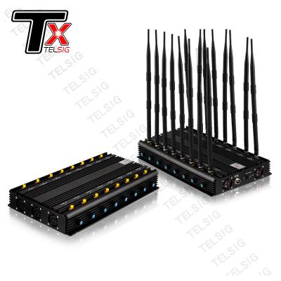 Construtor de alta qualidade do sinal de Wifi do jammer da frequência ultraelevada Lojack 5G do VHF do telefone celular 2G 3G 4G GPS da faixa do Desktop 16 para a casa