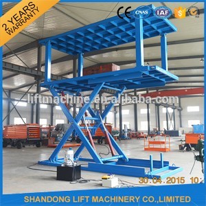 In Ground 3 ton Basement  Hydraulic Car Scissor Lift for Home Garage