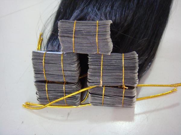12 pièces d' extensions de cheveux noirs 100G 14 pouces de ruban adhésif dans les extensions de cheveux