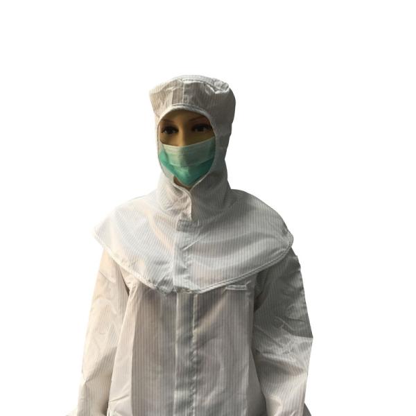La chaqueta estática anti y los pantalones del poliéster seguro de la ropa del ESD del recinto limpio clasifican 1000 - 10000