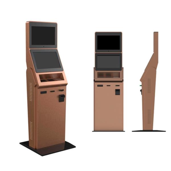 Dual Screen Multifunctional Barcode Scanner Kiosk For ATM Machine