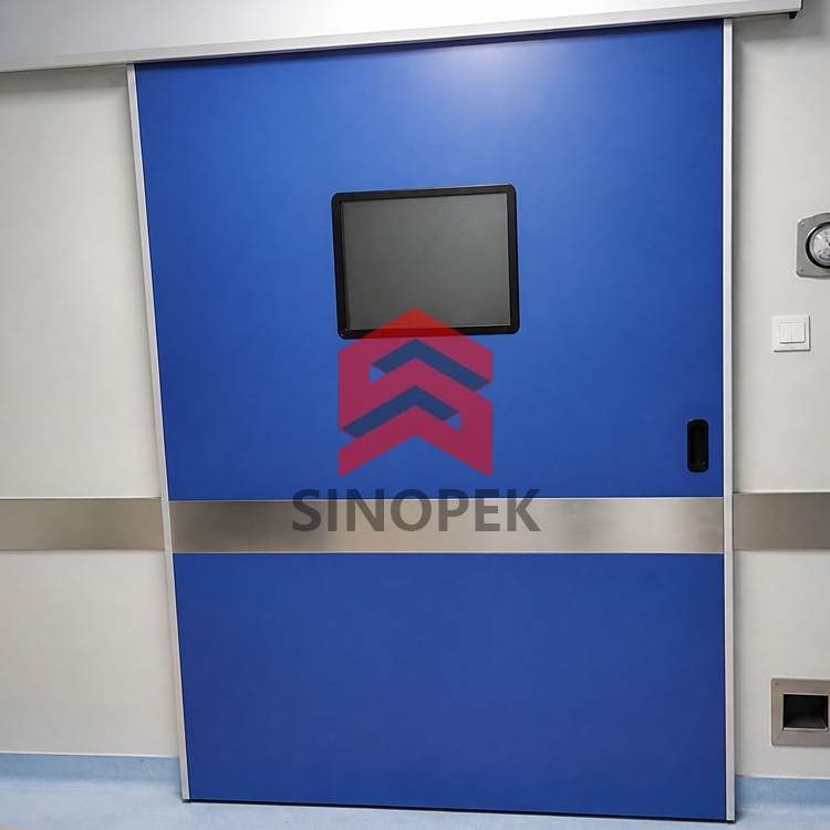 Electric Airtight Sliding Cleanroom Door | Space-Saving | GMP Standard