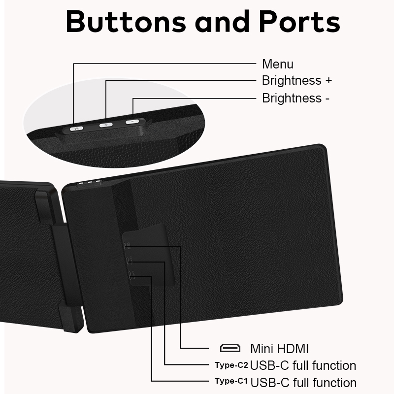 15.6 Inch PC screen extender 1920x1080 360 Degree Extended Computer Monitor