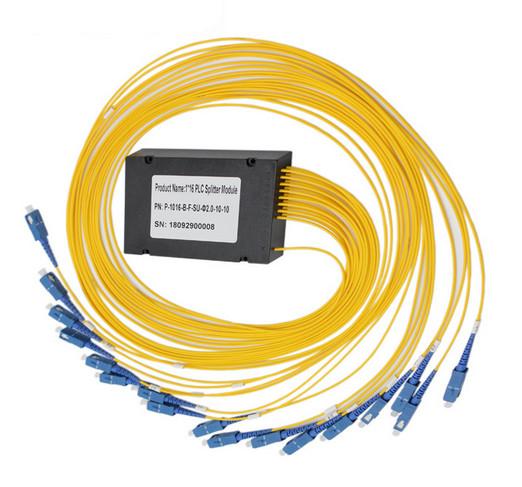 1X16 ABS Box Fiber Optic Coupler Splitter 2.0mm Cable And SC PC Connector