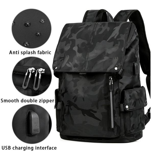 Mens business backpack casual camouflage computer backpack student bag