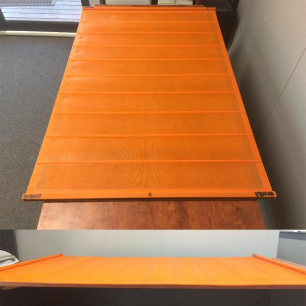 Orange PU Screen Panel 0.5mm Mesh 1040x700mm for Wet Sieving