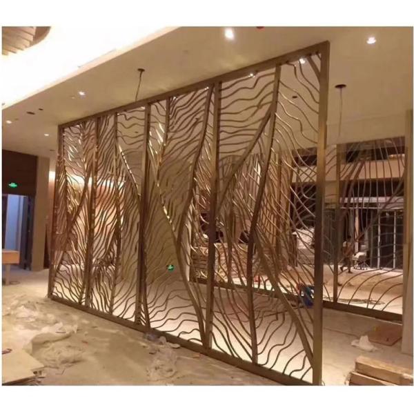 Stainless Steel Metal Laser Cutting Screen For Luxury Hotel Lobby