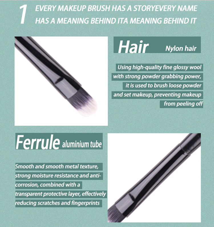 Classic black-and-white nylon hair eyeshadow brush, OEM/ODM Services Available-Product Code: Y24