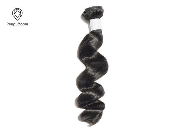 8a Loose Deep Wave Hair Bundles , Black Human Hair Weft Bundles No Knots