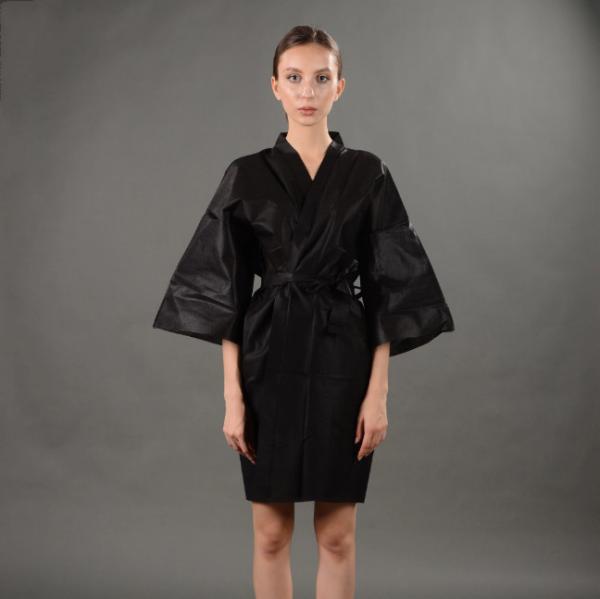 S&J Beauty Spa Disposable Wrap Bathrobe Non Woven Bathrobe Disposable Gown Disposable Kimono Robe