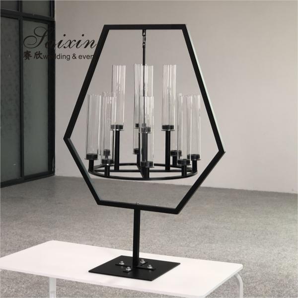 9 Branch Crystal Glass Candelabra Crystal Candle Stands For Home Decor 55CM