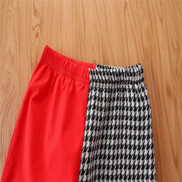 Обмундирование детей устанавливает детей костюма Houndstooth девушек шить девушки фасонируют набор 2-Piece