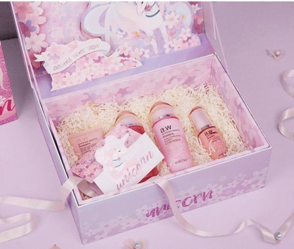 3D Unicorn Crafting Art Subscription Paper Gift Box Para Casamento Favor Bebê Aniversário