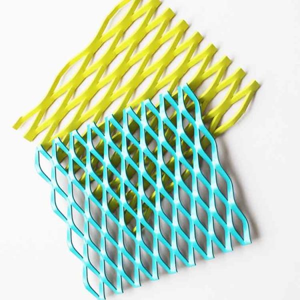 A5052 Fluorocarbon Expanded Aluminum Mesh For Building Cladding Facade