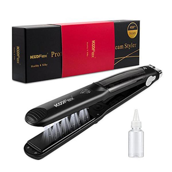 Frizz Proof Travel Steam Hair Straightener Dual Voltage 6 adjustable temp
