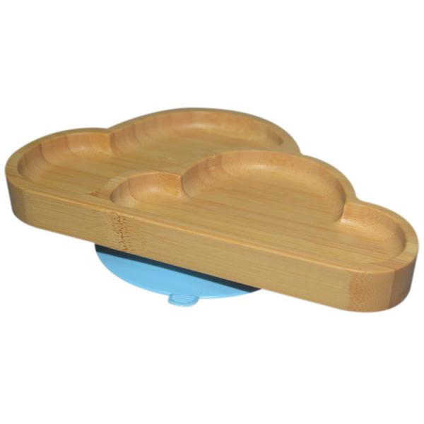 BPA Free Baby Silicone Products Plate Set Elephant Wooden Silicone Suction Plate Set