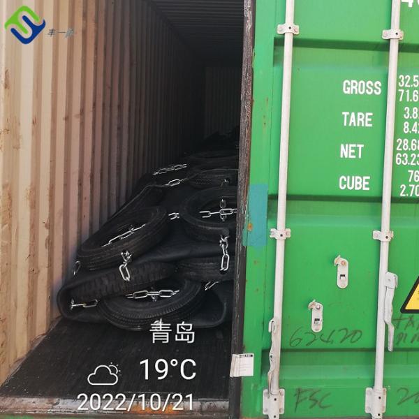 Diameter 0.3-4.5m Pneumatic Marine Fender In Chain And Tire Net Or Sling Type