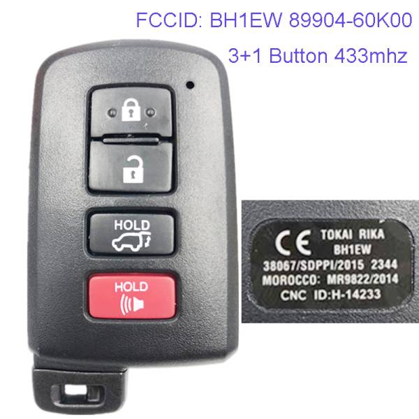 BH1EW PAGE1 A8 Smart Key Remote 4 Buttons 433MHz A8 Toyota-H(8A)CHIP