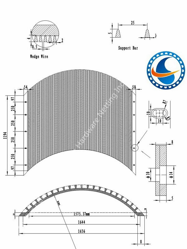 Экран Vee песка формы Dewatering, подгонянный нержавеющий экран сетки