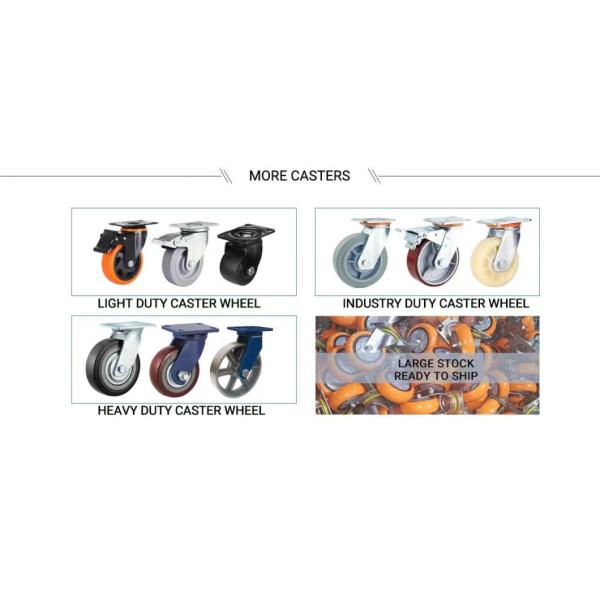 Промышленное оборудование 3-дюймовое оранжевое колесо с тормозом и блокировкой тормоза