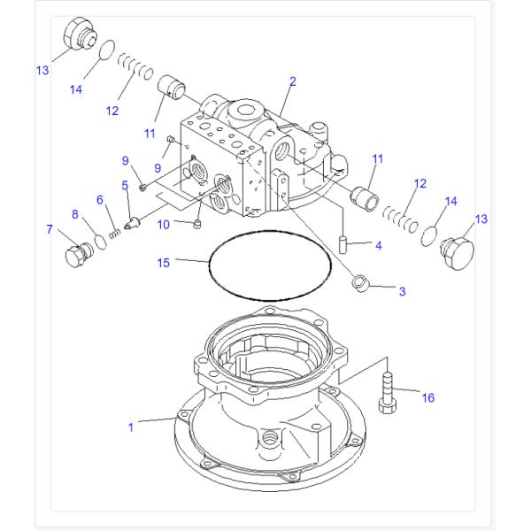 706-7G-01170 706-7G-41240 706-7G-01012 706-7G-01041 Swing Motor Assembly For PC240-8 PC220-8 PC200-8 PC210-8 PC270-8