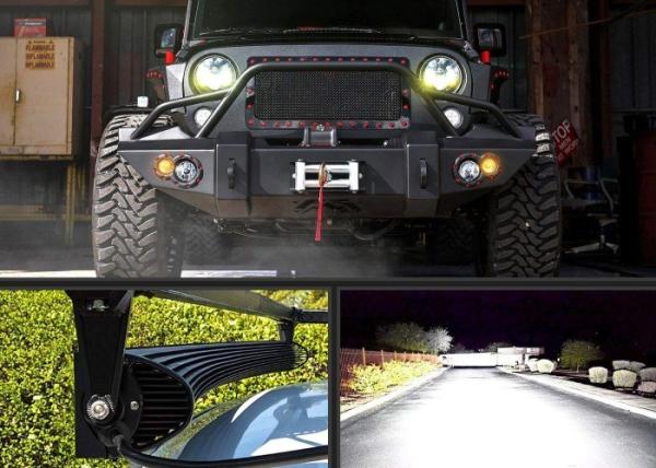 Super Bright 54 Inch Curved LED Light Bar , 312W 4x4 LED Driving Lights