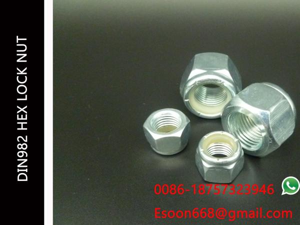 Nylon Lock NUTs DIN 982,Carbon Steel Material Grade 8.8 Size M36*3,Zinc Plated