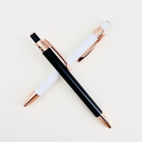 Clásico diseño de pluma de bolas de metal tipo de prensa de pluma de aluminio personalizado logotipo