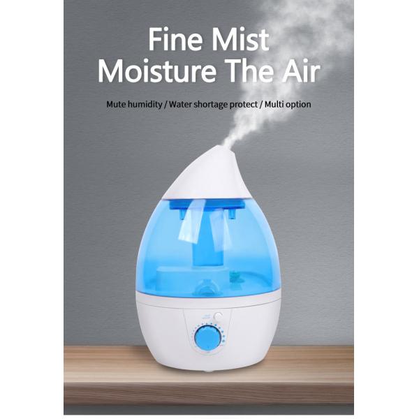 Silent 1.0-2.5L Capacity Humidifier for Home and Baby Room Water Shortage Protection