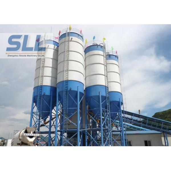 Waterproof Steel Cement Silo , Batching Plant Silo Convenient Installation