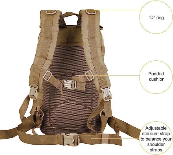 Small 30L Rucksack Military Tactical Backpack Outdoors Bug Out Bag Packable Backpack Lightweight Casual Daypack