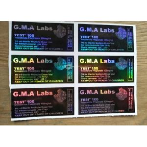 Черные стикеры пробирки лазера ТЕСТА е 300 ДЭКА/ярлыка бутылки медицины лабораторий ГМА
