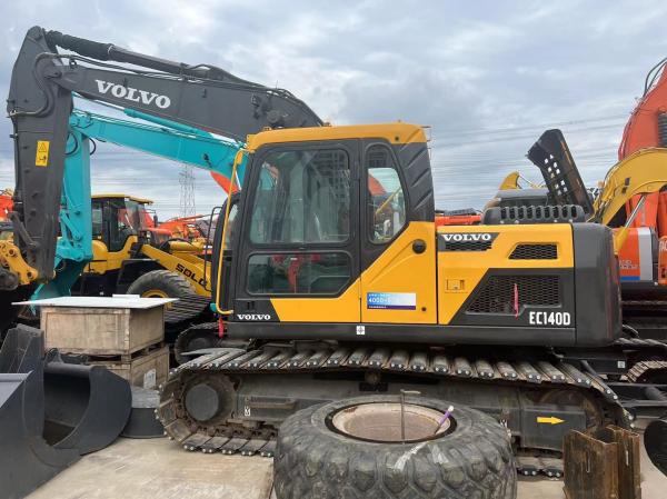Vollvo EC140D de segunda mão Excavador hidráulico amarelo 3100h Excavador de uso com modelo de motor D3.8E