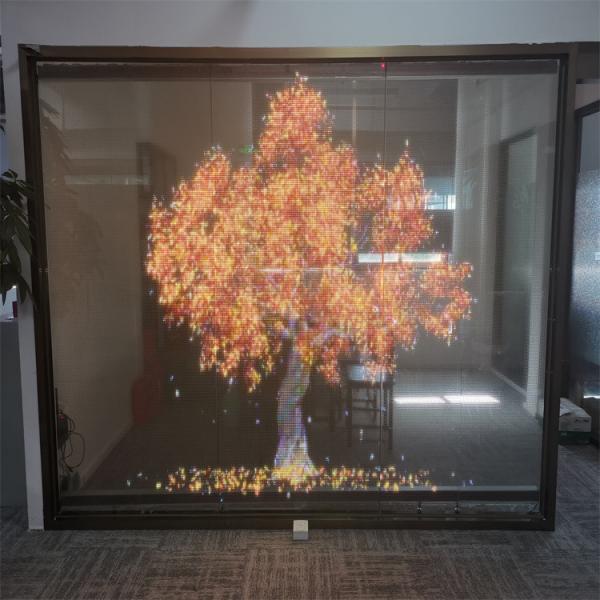 Vente à chaud d'un écran de film transparent à LED flexible à couleur ultra-mince pour le verre du centre commercial ou les vitrines