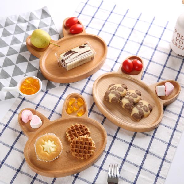 Естественная деревянная сервировка покрывает поднос диска бука 20x20cm Childred деревянный