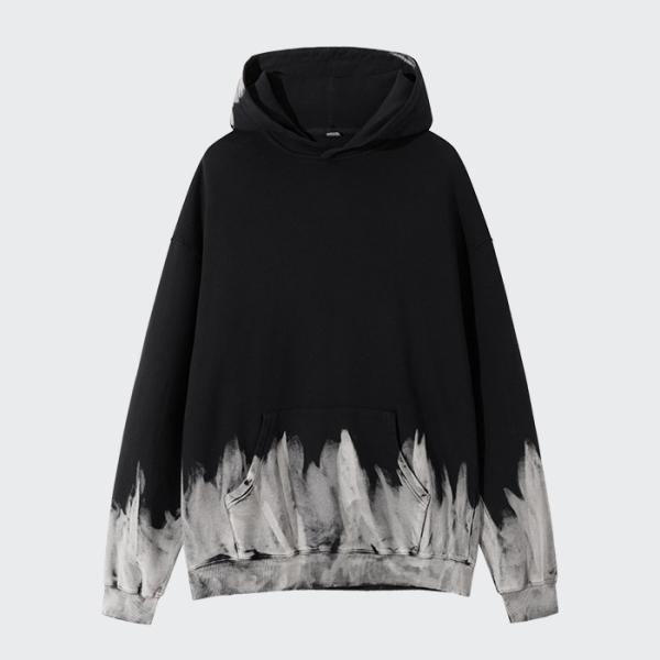 4x 4xl 3x Hooded Sweatshirt Streetwear Vintage Washed Oversized French Terry Hoodie Tie Dye