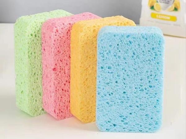 Éponge à récurer en cellulose de cuisine écologique, haute absorption
