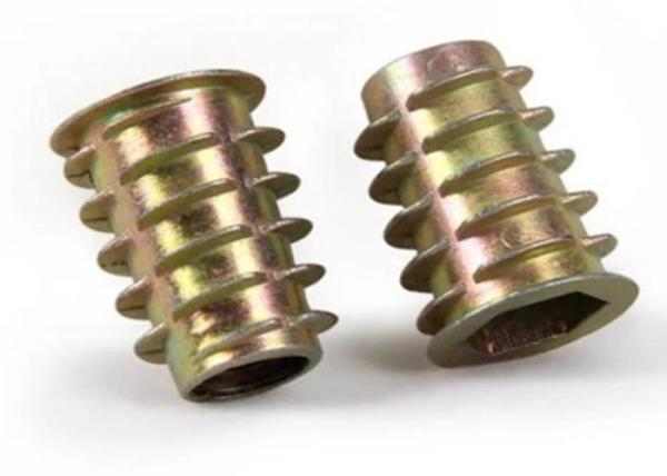 OEM Customized Yellow Coating Hexagon Flat CSK Head Insert Metal Nut Steel Grade 4.8 A325
