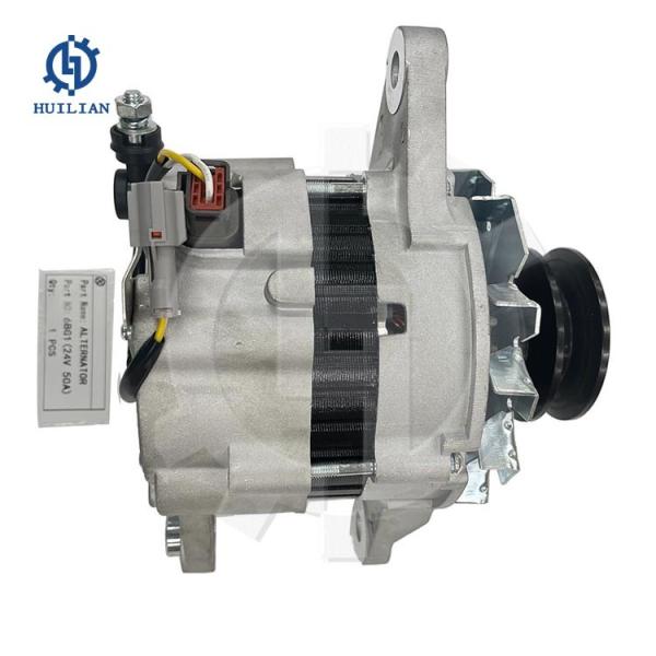 Excavator Generator Machinery Repair Engine Assy Parts 4SD1 4BG1 24V 50A 60A 6BT5.9 6BG1 24V 50A Alternator Assembly