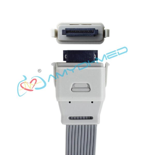 Holter Recorder ECG Lead Wires 0.9m BIOMEDICA-26P 10 Lead Snap Holter ECG Cable ISO 13485 Surgical Supplies Grey TPU