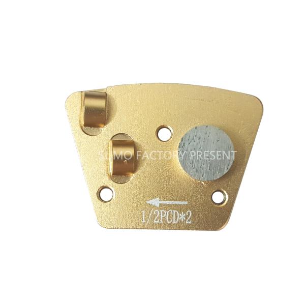 CPS Trapezoid  1/2PCD Single Round  Magnetic Connection Diamond Grinding Shoes non-threaded