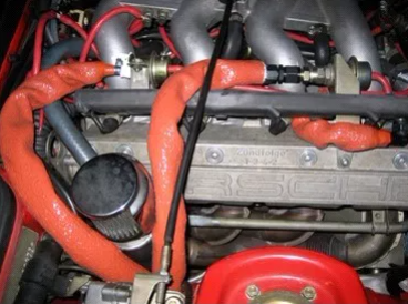 Silicone Coated Fiberglass High Temp Wire Sleeve Exhaust Insulation Heat Shield