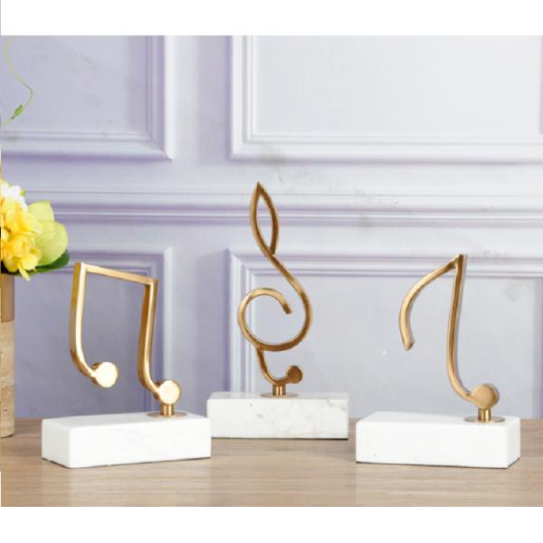 Marble Base Metal Music Notation Symbol Decorative Art Craft