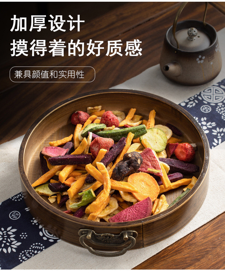 Household Snackes Fruit Tea Tray/Plate Full Bamboo Tray with Unique Characteristic